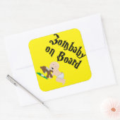 Zombaby an Bord Quadratischer Aufkleber (Umschlag)