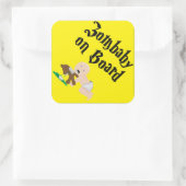 Zombaby an Bord Quadratischer Aufkleber (Tasche)