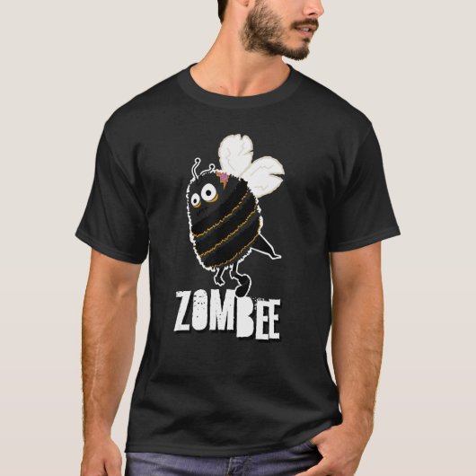 Zombee Bee Zombie Halloween Bumblebee Yellow Spook T-Shirt (Vorderseite)