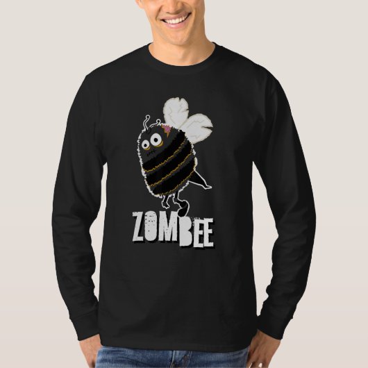 Zombee Bee Zombie Halloween Bumblebee Yellow Spook T-Shirt (Vorderseite)