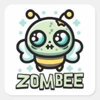 Zombee! Niedlich Zombie Bumble Bee Cartoon Pub
