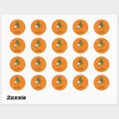 ZomBEE Zombie Bee Funny Halloween Stickers (Blatt)