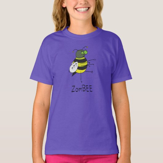 ZomBEE Zombie Bee Girl's Kid's T - Shirt (Vorderseite)