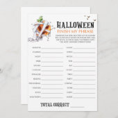 Zombi Pumpkin Halloween Beende mein Phrase-Spiel (Vorne/Hinten)
