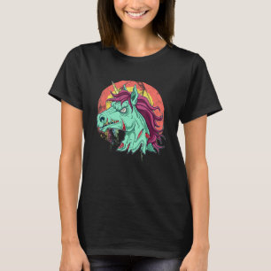 Zombicorn Zombie Unicorn Untotes Beängstigendes Ha T-Shirt