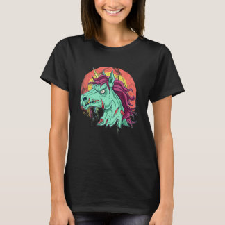 Zombicorn Zombie Unicorn Untotes Beängstigendes Ha T-Shirt