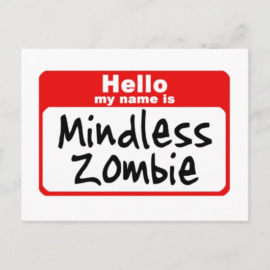 Zombie2 Postkarte (Vorderseite)