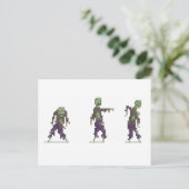 Zombie 8-Bit Pixel Art Postcard Postkarte (Stehend Vorderseite)
