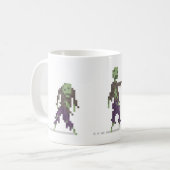 Zombie-8-Bitpixel-Kunst-Tasse Kaffeetasse (Vorderseite Links)
