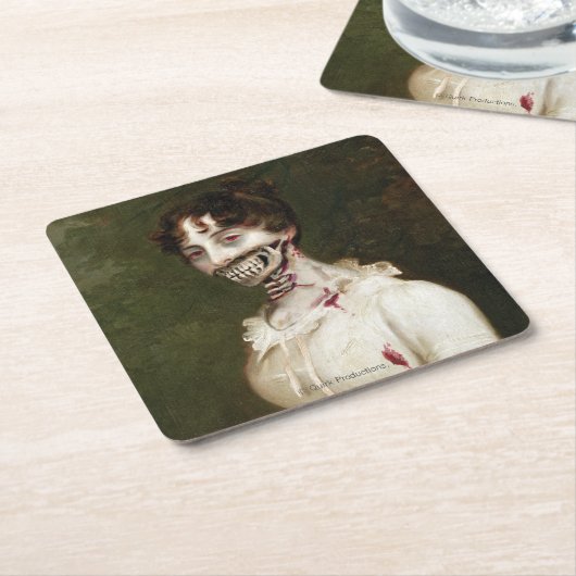 Zombie-Abdeckung Rechteckiger Pappuntersetzer (angewinkelt)