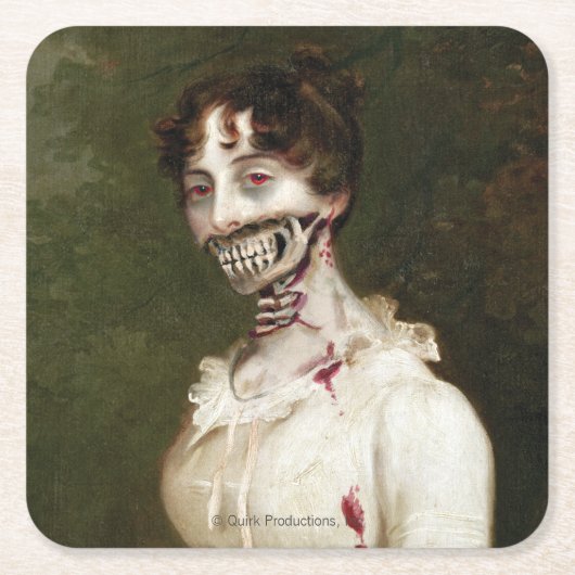 Zombie-Abdeckung Rechteckiger Pappuntersetzer (Vorderseite)