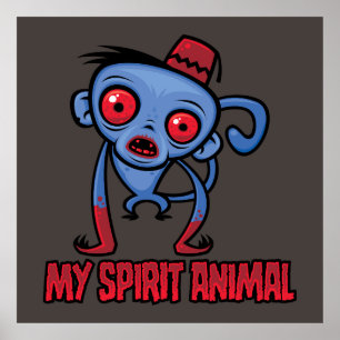 Zombie-Affe ist mein Seelentier Poster