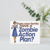 Zombie-Aktionsplan Postkarte (Stehend Vorderseite)