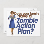 Zombie-Aktionsplan Postkarte (Vorne/Hinten)