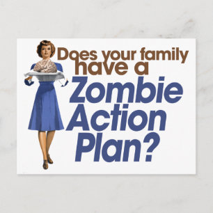 Zombie-Aktionsplan Postkarte
