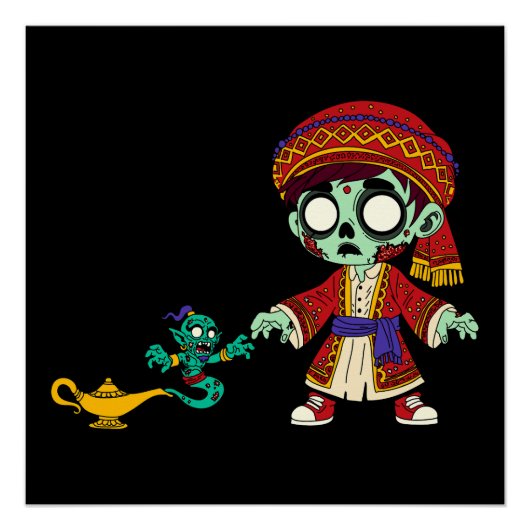 Zombie Aladdin & Zombie Flaschengeist Poster (Vorderseite)