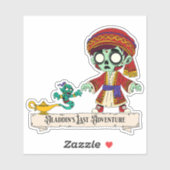 Zombie Aladdin & Zombie Genie Aufkleber (Blatt)