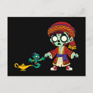 Zombie Aladdin & Zombie Genie Postkarte