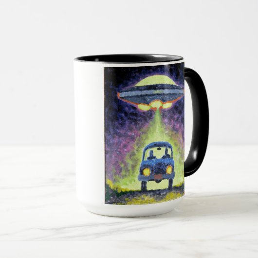 Zombie-alien-Abduktionsbüro-Tasse! Tasse (VorderseiteRechts)