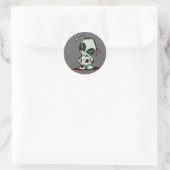 Zombie-alien-Aufkleber Runder Aufkleber (Tasche)