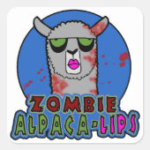 Zombie Alpaca lips Sticker (Vorderseite)