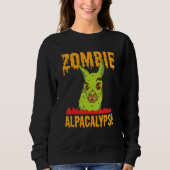 Zombie Alpacalypse Zombie Llama Alpaca Sweatshirt (Vorderseite)
