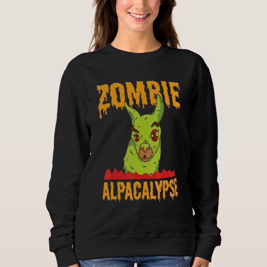 Zombie Alpacalypse Zombie Llama Alpaca Sweatshirt (Vorderseite)