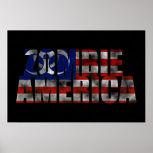 Zombie-Amerika-Plakat Poster