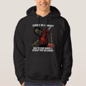 Zombie an einem HaushaltsHalloween Hoodie (Vorderseite)