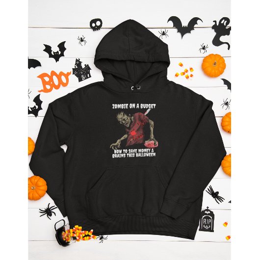 Zombie an einem HaushaltsHalloween Hoodie