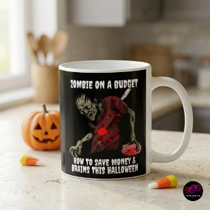 Zombie an einem HaushaltsHalloween Kaffeetasse
