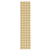 Zombie and Copper Plaid Tan Beige Table Runner Kurzer Tischläufer (Vorderseite)