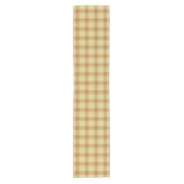 Zombie and Copper Plaid Tan Beige Table Runner Kurzer Tischläufer