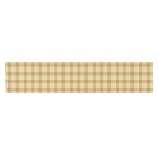 Zombie and Copper Plaid Tan Beige Table Runner Kurzer Tischläufer (Horizontal)