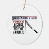 ZOMBIE-ANGRIFF 23 Weihnachtsverzierung Keramikornament (Links)