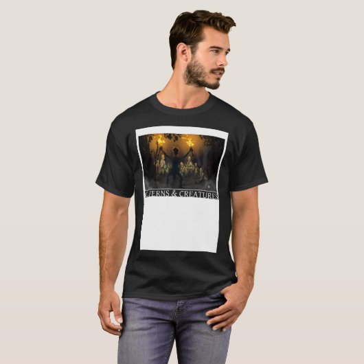 Zombie-Angriff Höhlen & Kreaturen T-Shirt (Vorne ganz)