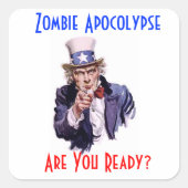 Zombie Apocolypse Sticker (Vorderseite)