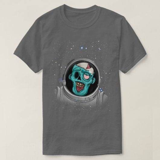 Zombie Apokalypse Astronaut Space Halloween Zombie T-Shirt (Design vorne)