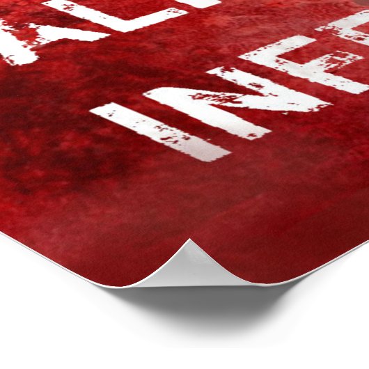 Zombie Apokalypse Behalte Calm 13" X 19" Poster (Ecke)