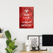 Zombie Apokalypse Behalte Calm 13" X 19" Poster (Heimbüro)