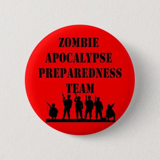 Zombie-Apokalypse-Bereitschafts-Team Button (Vorderseite)