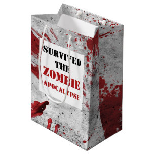 Zombie-Apokalypse-Blut-Geschenk-Tasche Mittlere Geschenktüte