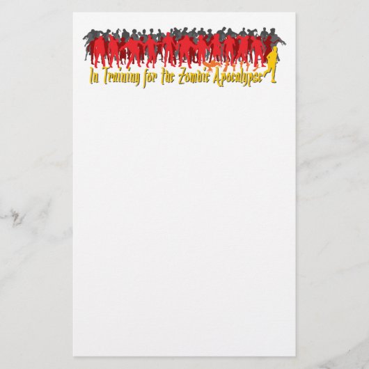Zombie-Apokalypse Briefpapier (Vorderseite)