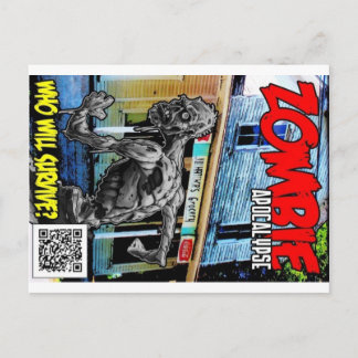 Zombie Apokalypse Cover Postkarte