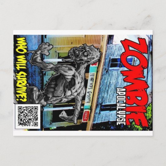 Zombie Apokalypse Cover Postkarte (Vorderseite)