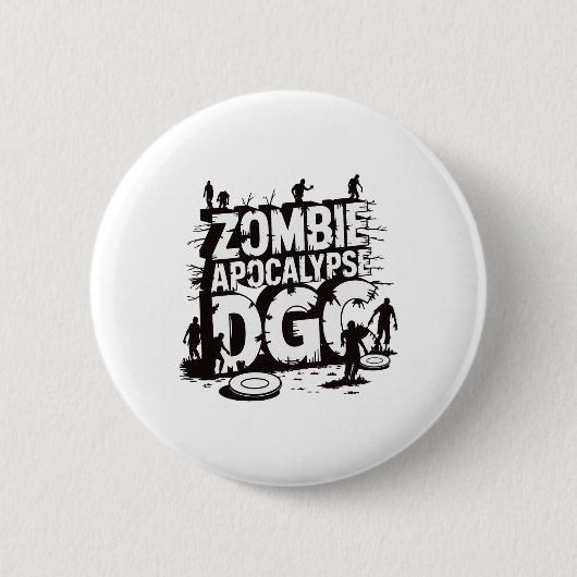 Zombie-Apokalypse-Dgc Lustige Scheibengolf-Zombie- Button (Vorderseite)