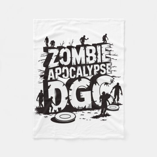Zombie-Apokalypse Dgc Lustiger Disc Golf Zombie Fa Fleecedecke (Vorderseite)