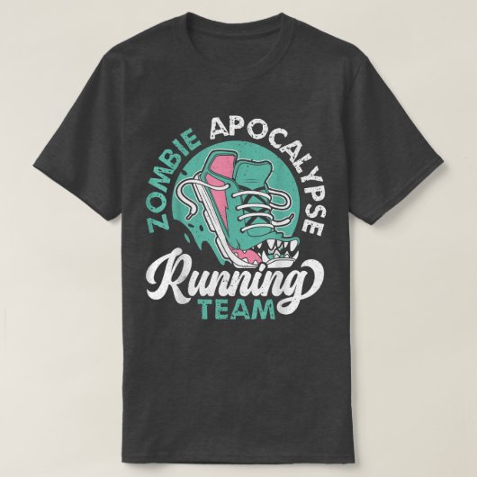 Zombie-Apokalypse, die Halloween-Trick im Team läu T-Shirt (Design vorne)