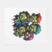 Zombie Apokalypse Fleecedecke (Vorderseite (Horizontal))