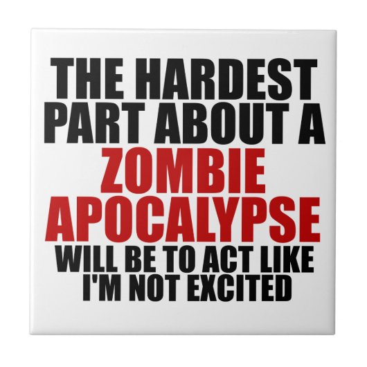 Zombie-Apokalypse Fliese (Vorderseite)